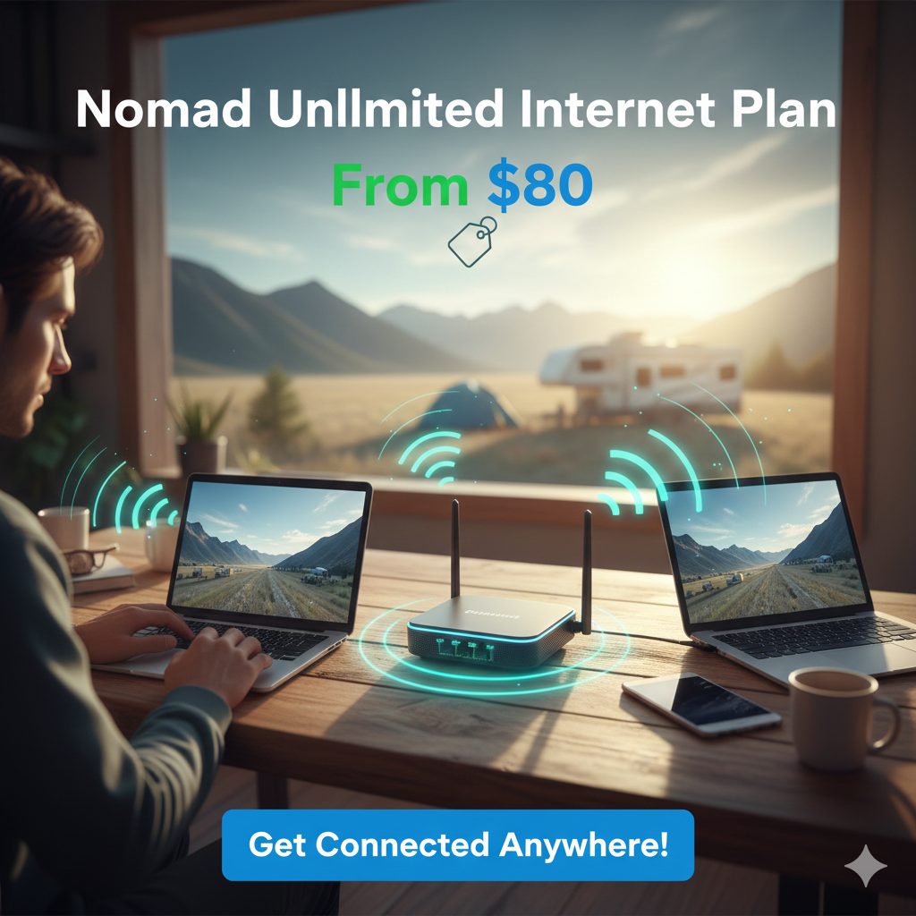 Nomad Unlimited Internet Plan USA – Coverage, Speed & Pricing